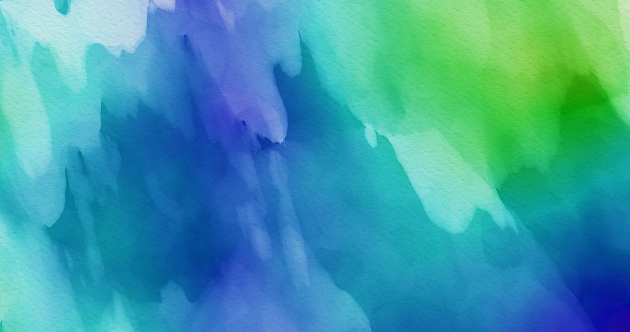 The image shows a vibrant abstract art piece with multiple colors and shapes, resembling an underwater scene or a galaxy, set against a white background.